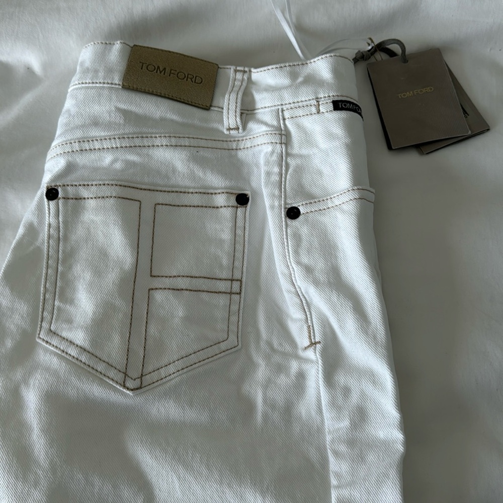 Spectacular Tom Ford women jeans white size 25 new with tag